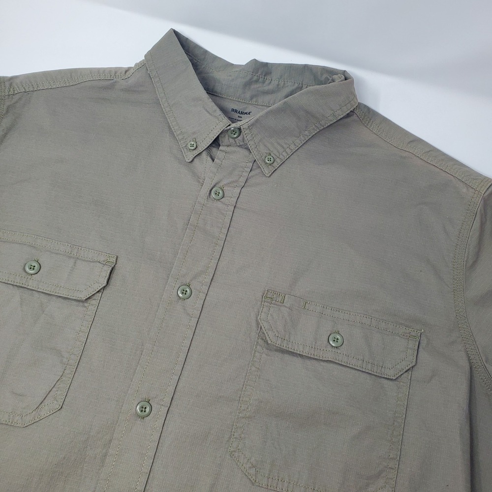 Brahma Ripstop Shirt Mens 3XL Green Artichoke Short Sleeve BR15100136771EB